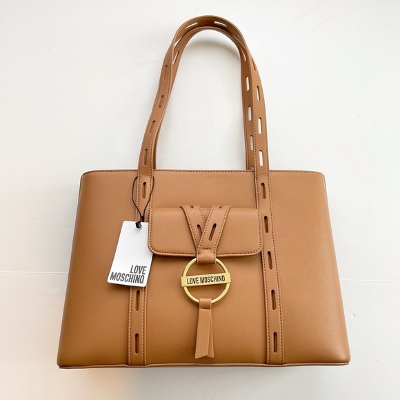 LOVE MOSCHINO Cammello Vegan Leather Tote camel Tote Tan - Picture 13 of 13